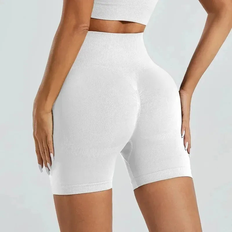 Women's Seamless High Waist Gym Shorts Butt Lifting Slim Fit High Elastic Yoga Shorts for Fitness Training Running & Cycling