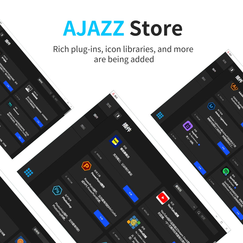 Ajazz AKP05 Mechanical Macro Keyboard Multi-Function Desktop Assistant for Office and Gaming, Easy-to-Use Multimedia Controls