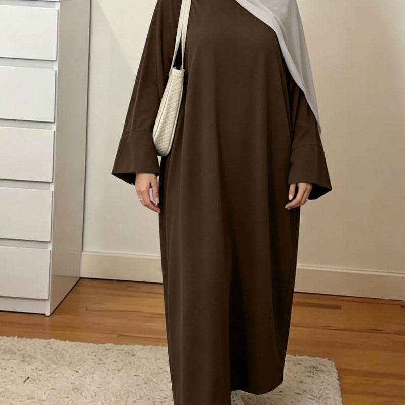 Muslim Abaya Dress for Women Solid Color Loose Long | SAMAG