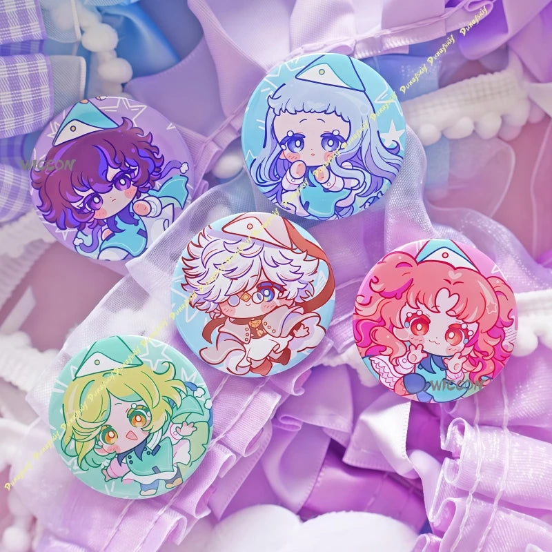 Anime Witch Hat Atelier Badges Cartoon Lapel Pins Vibrant Color Anime Cosplay Badges Cute Bag Clothing Brooches Souvenir forFans