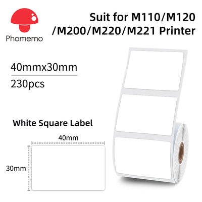Phomemo 20 - 50mm Thermal Label Sticker Roll Compatible | SAMAG