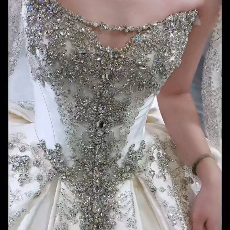 Customized Strapless Ballgown Wedding Dress Vestidos - View 2 | SAMAG
