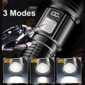 Powerful Rechargeable LED Flashlights High Power Tactical Flashlight Telescopic Zoom Torch Lamp Self Defense Camping Lantern