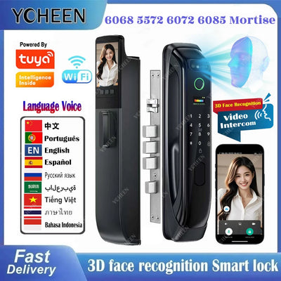 6068, 5572, 6072, 6085 Mortise Lock Tuya Wifi App Camera | SAMAG