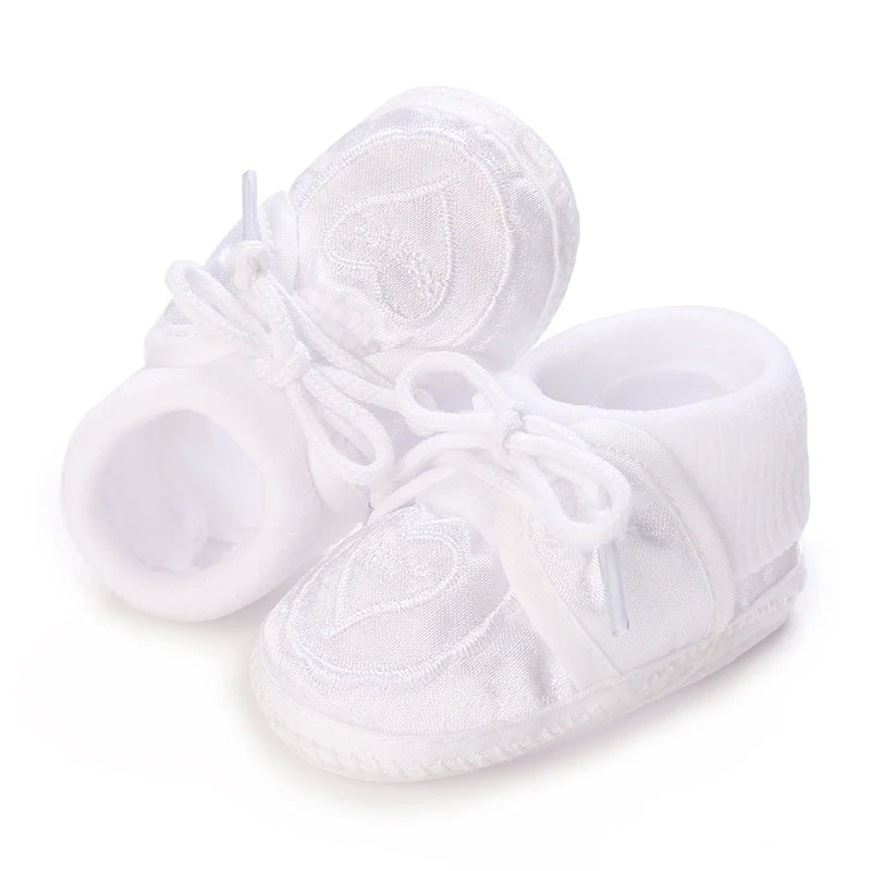 Newborn Baby's First Baptist Shoe: Newborn Boys and Girls' White Baptist Shoes Soft Sole Walking Shoes Multiple Styles-9CM/10CM