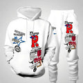 The new men's hoodie set for Spring and Autumn features a casual fashionable and comfortable 3D letter - View 5 | SAMAG