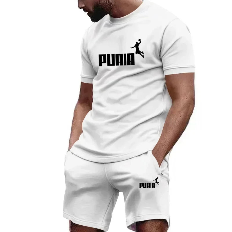 Summer Men's Sets Fashion Tracksuit Short Sleeve T Shirts+Sport Suit Casual Clothing Joggers S - 4XL - View 4 | SAMAG