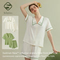 SUJIIN Womens Pajamas Sets 2 Piece Short Sleeve Lounge Set Woman Modal Cooling Embroidery Thin  Pajamas 2026 Summer SH004