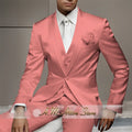 Men's Wedding Party Suits 3 Piece White Satin Mikado Jacket Vest Pants Set for Summer Banquet Party Father Gift Tailored Fit
