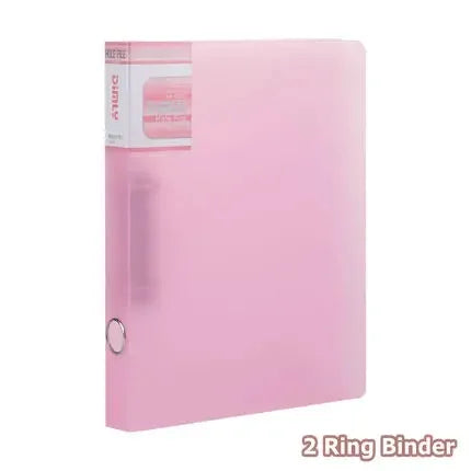 Clear Plastic Files A4 Binder 2-Rings Folder For Documents A4 Paper File Organizer 2-Ring Binder A4 Filing Cabinet