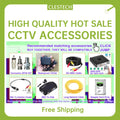 CCTV Accessories-12V2A Power AHD DVR NVR 2TB Hard Drive Network DC+BNC 2in1 Cable,VGA Airline Video Converter&Connectors Kit