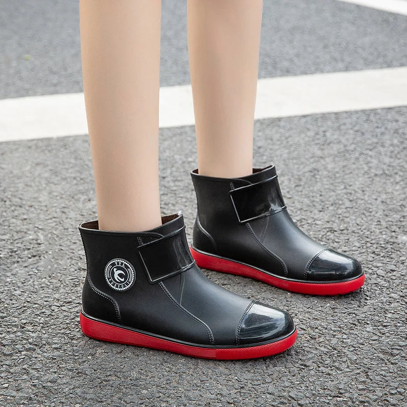 Botas 2024 Outdoor Man Boots Fashion Mens Rain Boots Four Seasons New Non-slip Comfortable Wear-resistant Men's Waterproof Shoes