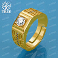 SHSTONE 18K Gold 925 Sterling Silver Men Zircon Adjustable Rings For Women Party Wedding Fashion Fine Jewelry | SAMAG