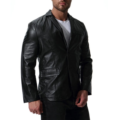 Autumn new, trendy PU leather jacket British large size | SAMAG