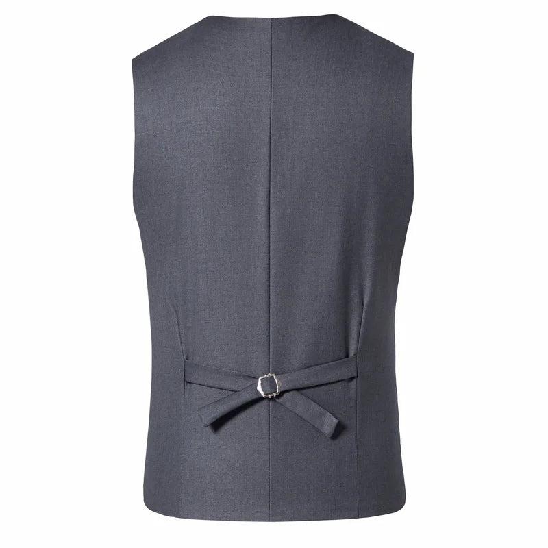 Men's Business Casual Suit Vest Slim Fit Solid Color Single Breasted Wedding Suit Vests Formal Dress Vests Party