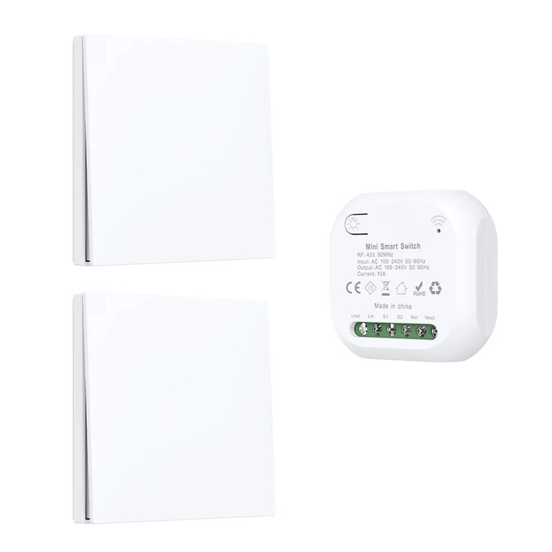 Self-Powered  Wireless Light Switch RF433MHz No Battery Waterproof Wall Panel Remote Control Kinetic Switches  for Home  Schakel