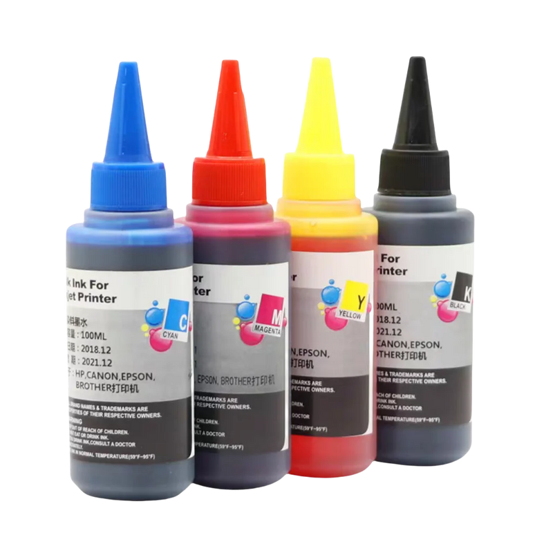 100 mL Universal Printer Ink Refill Kit Compatible for HP Canon Epson Brother Ink Cartridges 604 603 304 302 664 305 545