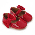 Baby Newborn Girl Princess Anti slip Bow Shoes Preschool Children's Soft PU Leather Walking Shoes  Series First Walking Shoe