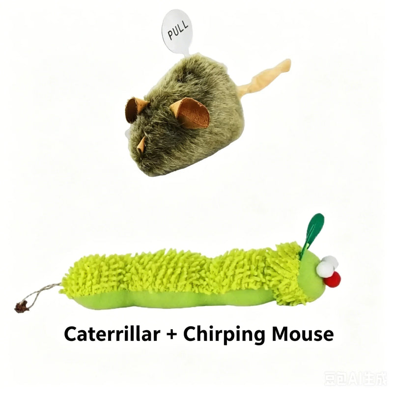 Cat Chew Toys Caterpillar Catnip Molar Toy Silvervine Cat Teaser Interaction Toy Clean Mouth Kitten Toy Pet Supplies Accessories