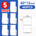5 Rolls 30-50mm Thermal Label Paper Rolls White Color Waterproof for Niimbot B1 B21 B203 B3S Label Printer Barcode Name Printing