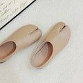 Women Split Toe Mules Soft Leather Tabi Clogs Casual Slip On Low Heel Backless Loafers Comfortable Vintage Flat Shoes for Female
