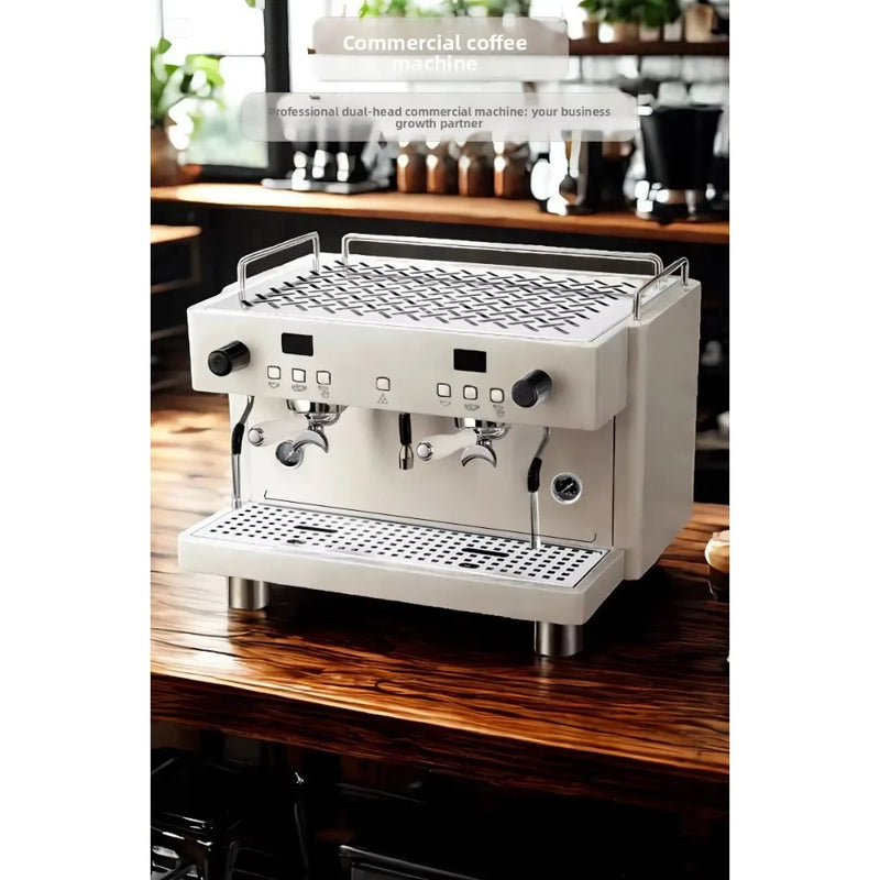 Semi-Automatic Coffee Machine, Large Stainless Steel, Professional, Single Double Espresso, Milk Tea, Coffee Shop Equipment