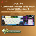 Ajazz AK35I V3/V4 MAX Tri-mode Wired Bluetooth Wireless Gaming Keyboard Gasket Full Key Hot Swap 104 Keys Customized Keyboard