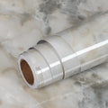 Marble Wallpaper Oilproof Waterproof Wall Sticker Vinyl Self Adhesive Kitchen Stove Cabinet Home Decorative Sticky Paper Decal