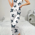 Women's Four-Season Camisole with Blue Butterfly Print | SAMAG