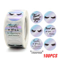 100 - Rainbow Laser Thank You Stickers 1inch Small - View 9 | SAMAG