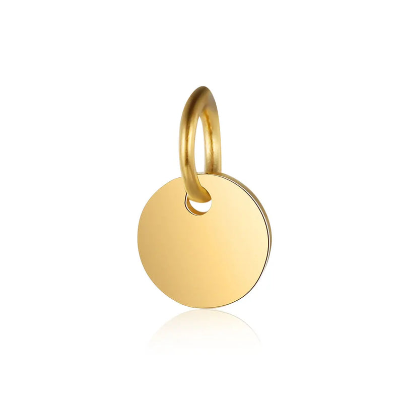 10pcs/Lot Mirror Polished Stainless Steel Round Shaped DIY Blank Charms For Making Bracelet Necklace Accessories 6-20mm