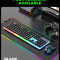 Mechanical Feel Keyboard and Mouse Set, with RGB LED Backlight, USB Wired - 104 Keys - Ideal Choice for Gaming and Office