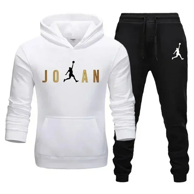 Men's Fashionable Casual Sportswear Outdoor Fitness Jogging Set Autumn and Winter Pullover Hoodie + - View 13 | SAMAG