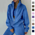 Tracksuit Set Stylish Autumn And Winter Comfortable Warm Two-piece Sets Suit Women Casual Streetwear Sportswear