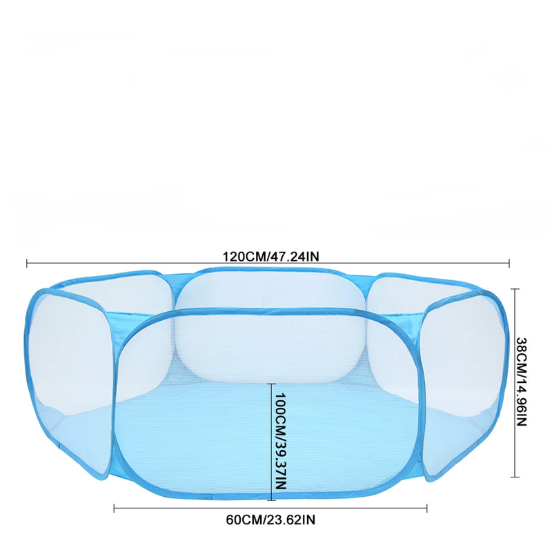 Pet Playpen Outdoor Breathable Small Animals Tent Rabbit Play Pen Foldable Transparent Pet Exercise Fence for Guinea Pig Cage