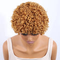 Lekker Black Short Pixie Cut Curly Bob 100% Human Hair Wigs For Women Brazilian Remy Hair Full Machine Made Glueless Daily Wigs