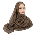 2024 Muslim Modal Rayon Cotton Hijab Shawls For Women Plain Scarf Big Size Headscarf Islamic Turban Headband 190*85cm