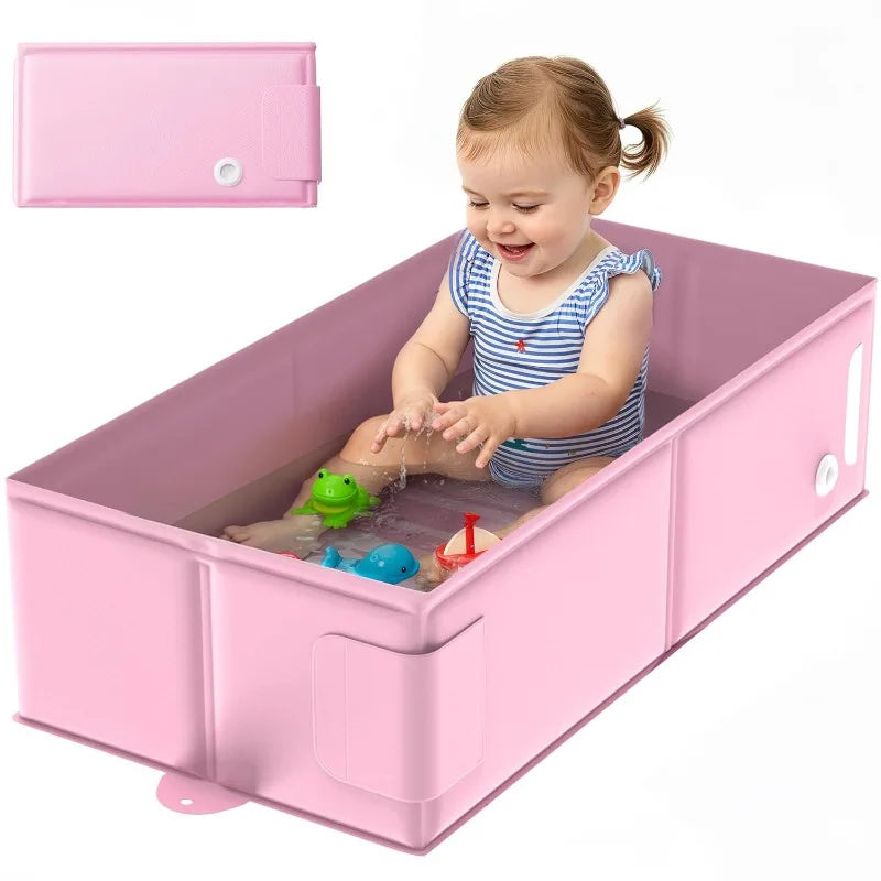 1PC Indoor Foldable Baby Bathtub, Baby Bath Tub, Foldable for Storage, Home Use Baby Swimming Tub, Bath Tub