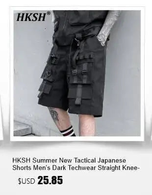 HKSH Spring Summer New Men's RO Style Round Collar Printed T-shirt Oversized Chic Cotton Chic Top American Loose Y2K Tees HK4638