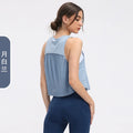 Cover Up Shirt for Women, Quick Drying, Summer Thin Pleated and Wrinkled Fitness Suit, Top Worn with Sleeveless Sports Vest