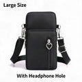 Waterproof Nylon Mini Crossbody Phone Bag for Women Heart Metal Zipper Multi Compartment Shoulder Arm Bag Phone Purse Wallet