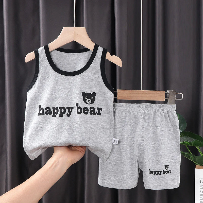 Children Sets Kids Clothes Vest Suit Summer Clothing baby - View 10 | SAMAG