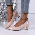 Slip-on Women's Shoes 2026 Autumn Style Shallow Comfortable Work Shoes Casual Fashion High Heels Large Size 36-43