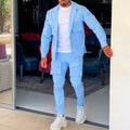 Fashion Men's Casual Sets Male Trend Streetwear Long Sleeve Jacket Coat+Leggings Pants Sport 2 Pieces New - View 4 | SAMAG