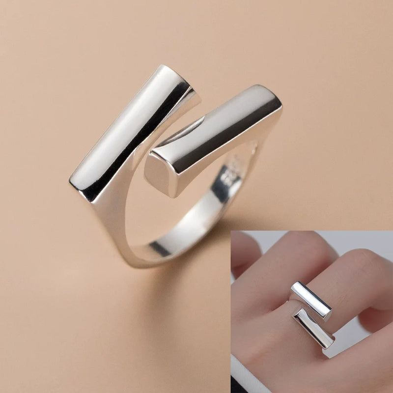 VENTFILLE 925 Sterling Silver Irregular Ring for Women Geometry Versatile Minimalism  Accessories Jewelry Gift Dropshipping
