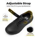 FitVille Men'S Diabetic Shoes Wide Width Leather Oxford Dress Walking Shoe Hook And Loop Orthopedic Sneakers For Swollen Foot