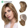 Alwayshair 100% European Virgin Hair Wig 6" 8"10" Injection Lace Lady Wig Silky Straight Short Human Hair French Lace Front Wigs