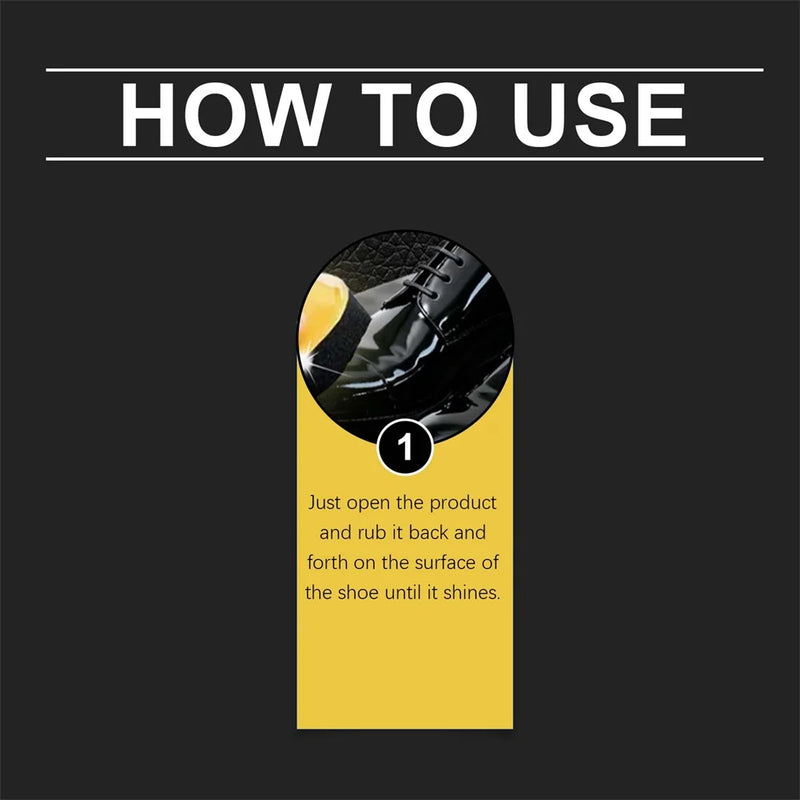 Shoe Shine Sponge For Black Leather Shoes Brush No Buffing No Discoloration Brightening Cleaning Duster Sponge Shoe-Shiner