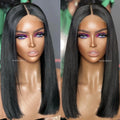 Bob Wig Human Hair Silk Base Full Lace Wig Transparent Silk Top Full Lace Glueless Wigs Blunt Bob Cut Wigs 18inch 180% Density