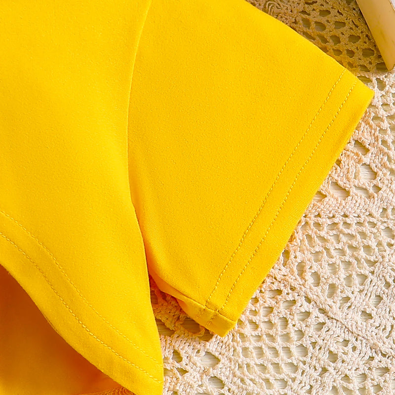 Summer girls' set, breathable and cool solid color - View 4 | SAMAG